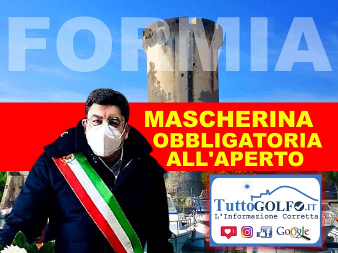 Formia, obbligo della mascherina all'aperto da oggi