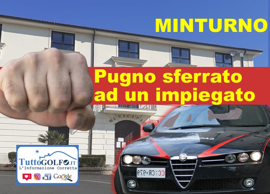 Minturno: Dà in escandescenza negli uffici comunali colpendo un impiegato con un pugno