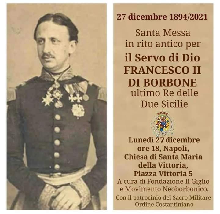 L'eroe di Gaeta Francesco II ricordato oggi 27 dicembre, anniversario della sua morte in esilio