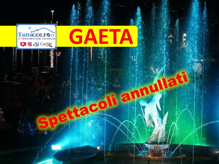 Gaeta, Fontana di San Francesco: annullati gli spettacoli