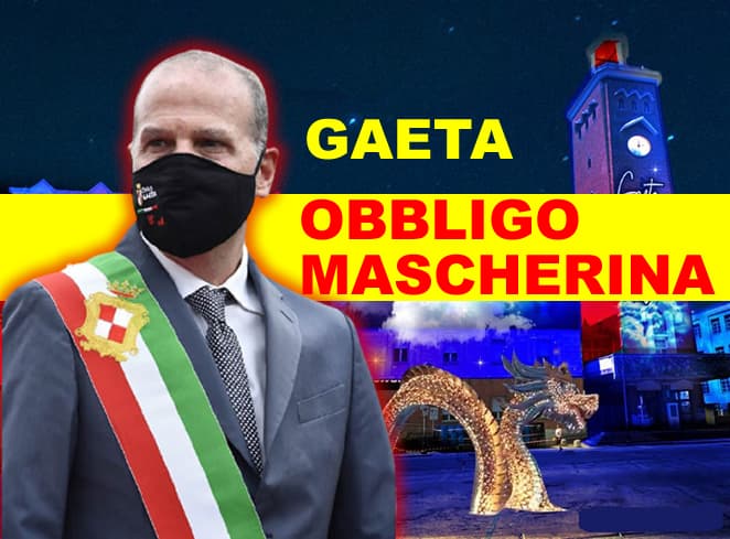 Gaeta, obbligo della mascherina all'aperto