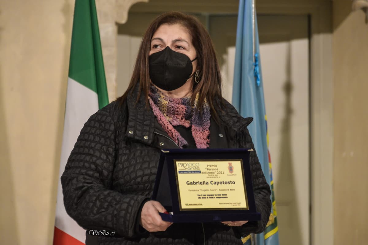 Fondi: Gabriella Capotosto è la persona dell’Anno 2021