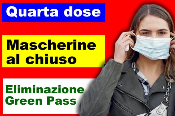 Eliminazione del Green Pass, mascherine al chiuso e quarta dose
