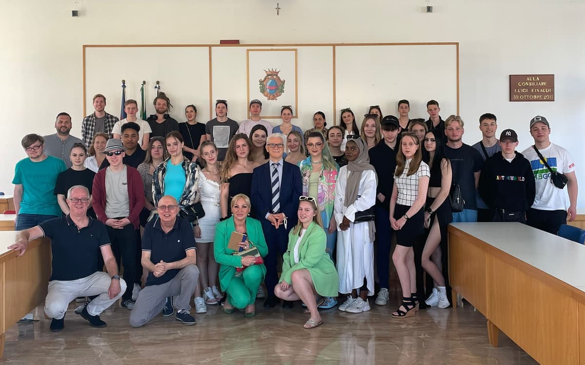 Gli studenti dell’istituto professionale di Dachau a Fondi