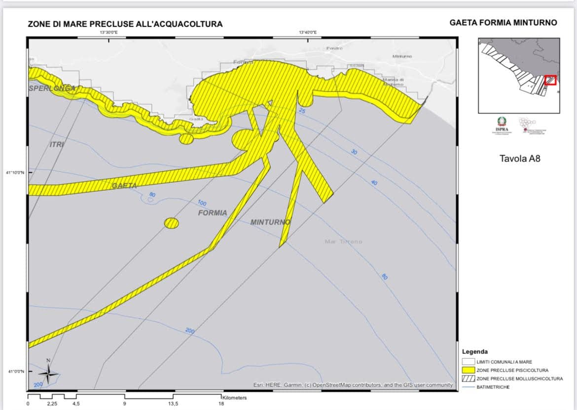 Formia PD soddisfatto: Regione Lazio adotta la mappatura delle aree per l'acquacoltura