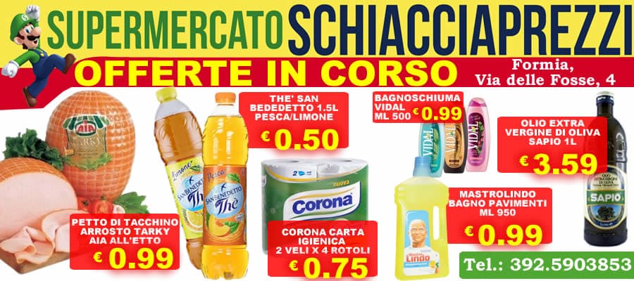Formia: Schiacciaprezzi, offerte in corso