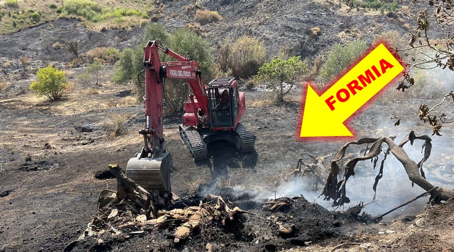 Formia, Penitro: sequestrata una discarica abusiva fumante