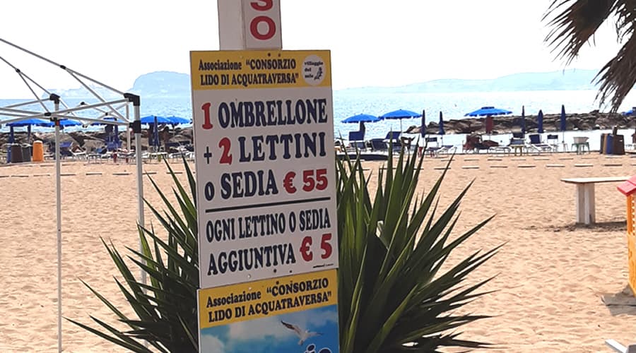 Formia: Villaggio del Sole e Consorzio Lido Acquatraversa