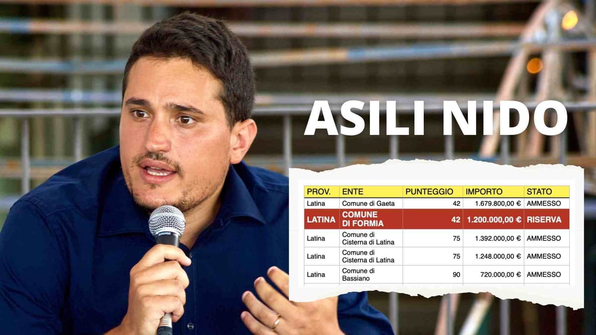 Formia: bocciato il progetto comunale per asilo nido. Il commento di Magliozzi