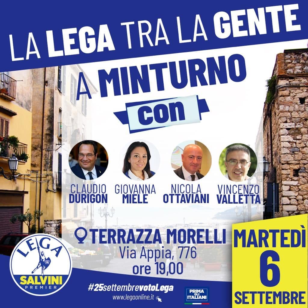La Lega tra le gente: Terrazza Morelli, martedì 6 settembre
