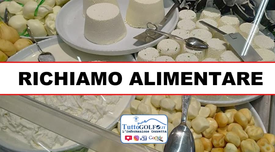 Formaggio, richiamo alimentare