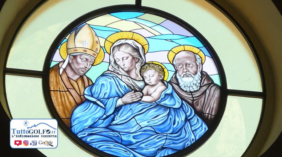Ventosa, la vetrata della Madonna del riposo