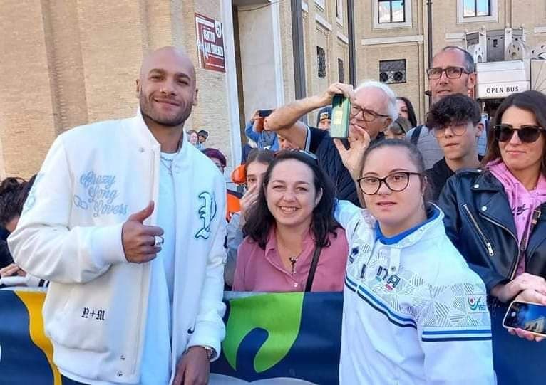 Chiara Vingione e Marcell jacobs a La Corsa Dei Santi di Roma