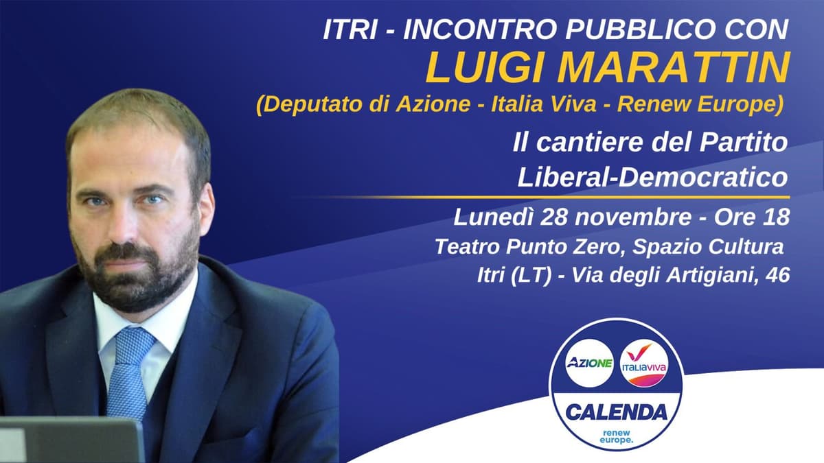 Itri: Incontro pubblico con Luigi Marattin