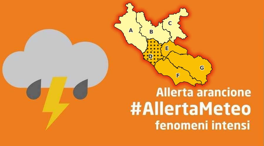 Allerta meteo Arancione domani 22 novembre. A Gaeta scuole chiuse