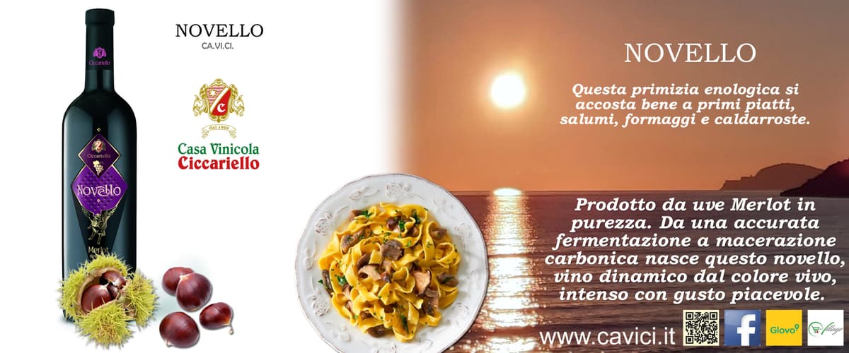 Novello CAVICI - Prodotto da uve Merlot in purezza
