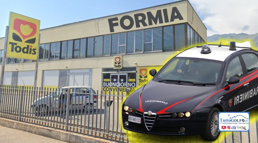 Furto al Supermercato Todis di Formia. Ladri in azione