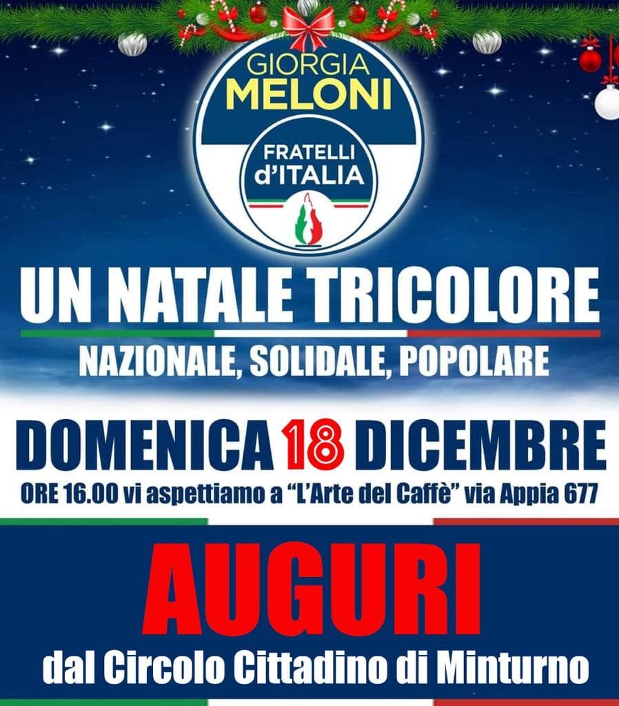 Scauri: Fratelli d'Italia invita tutti domenica ore 16