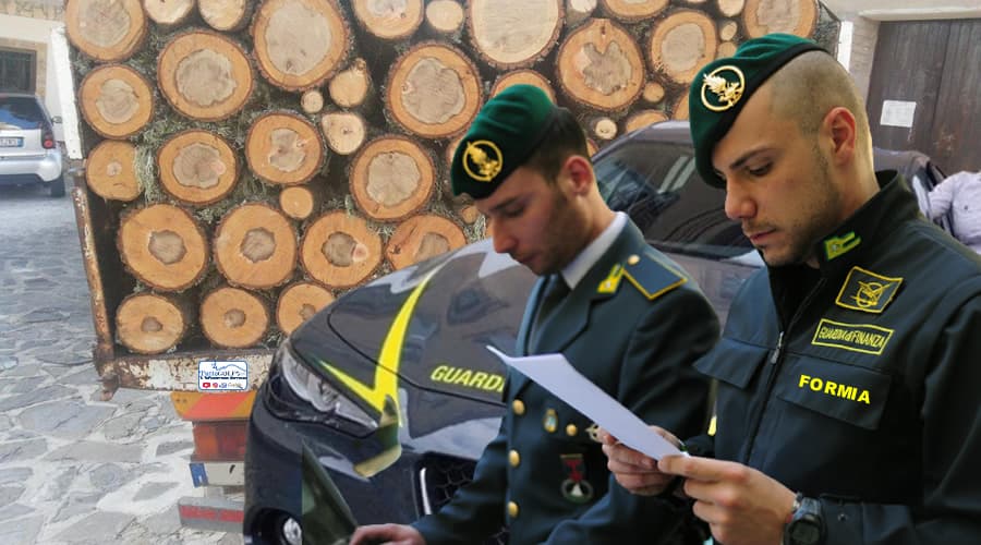 Formia: i Baschi Verdi sequestrano un autocarro e 2.000 kg di legna