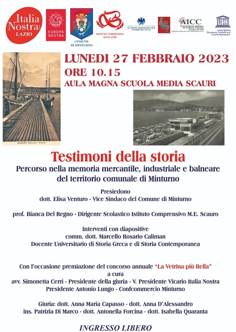 Testimoni della storia. Premiazioni alla Scuola Media Marco Emilio Scauro.