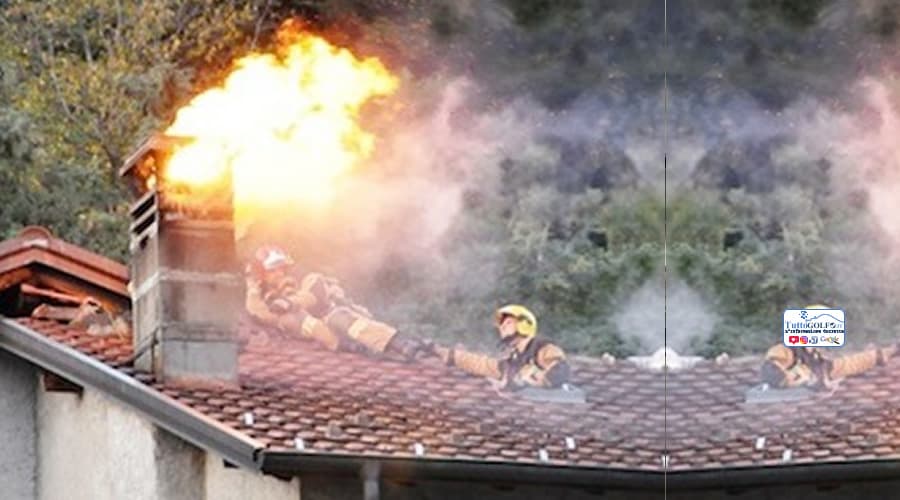 Canna fumaria prende fuoco a Santi Cosma e Damiano. Intervengono i Vigili del Fuoco