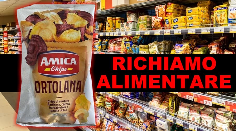 Amica Chips Ortolana: Richiamo alimentare per rischio chimico. Ecco il lotto