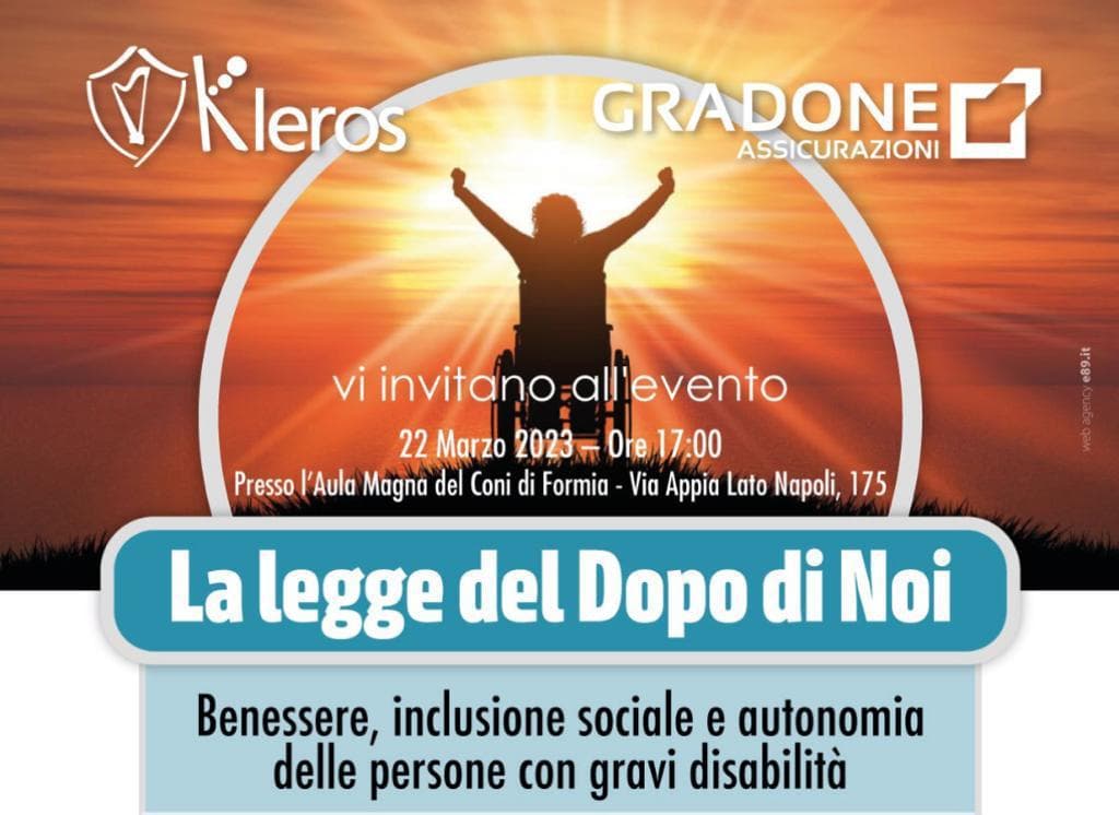 EVENTO - Formia: La legge del Dopo di Noi