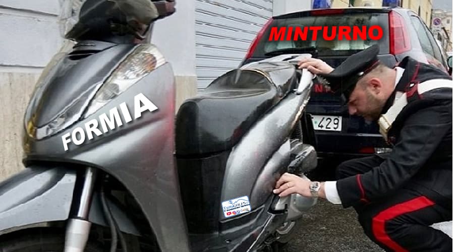 I Carabinieri di Minturno hanno sorpreso un giovane formiano a bordo di uno scooter rubato. Successivamente a seguito di una perquisizione domiciliare hanno trovato anche della droga