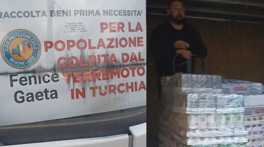 Solidarietà per le popolazioni terremotate: l’iniziativa congiunta del Comune di Gaeta, Caritas Diocesana e Protezione Civile la Fenice