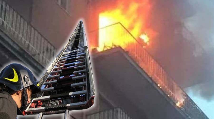 Gaeta, incendio in appartamento. 64enne salvato dai Vigili del Fuoco