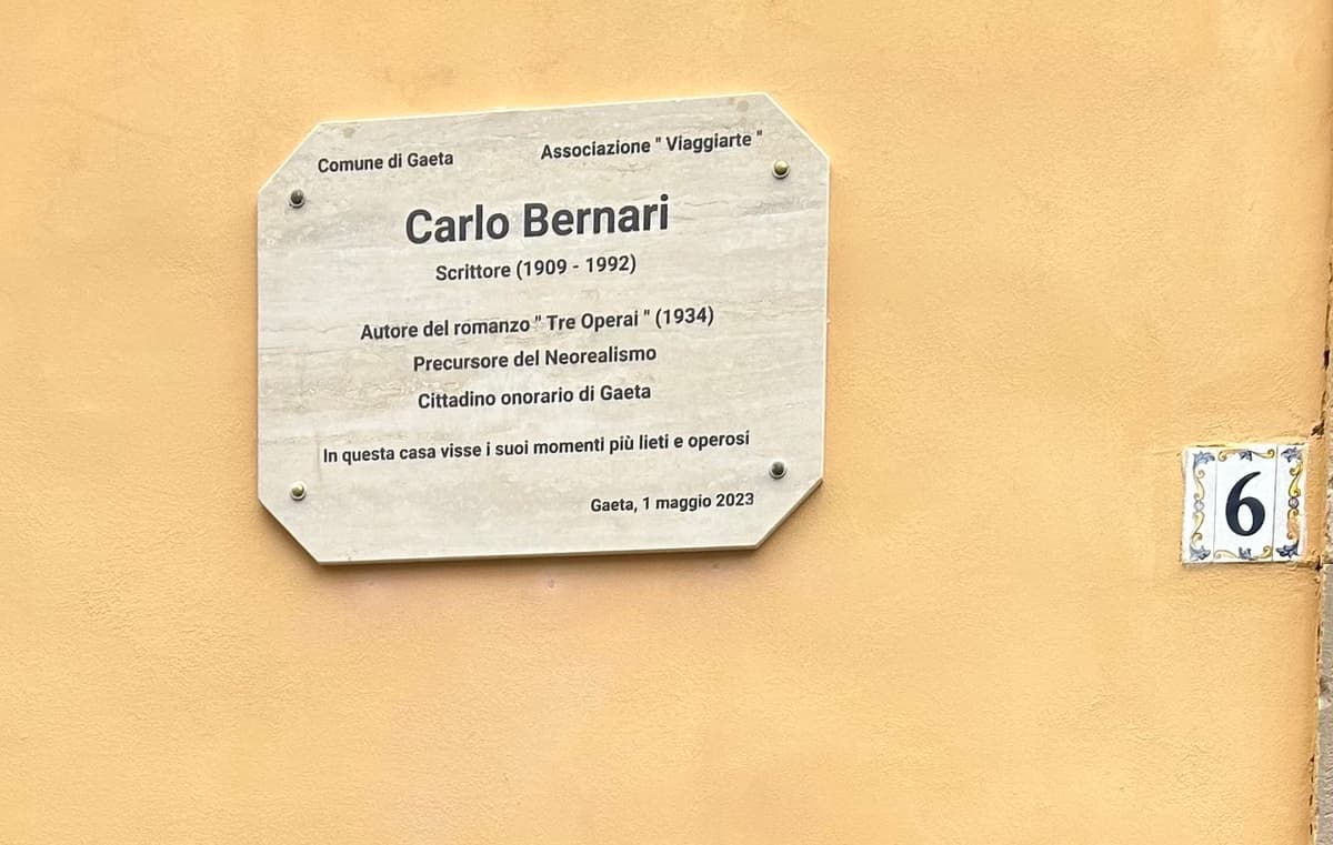 Gaeta: Carlo Bernari, una cerimonia per celebrare la sua figura di artista e di uomo