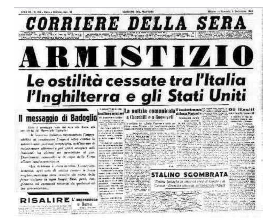 Giovedì culturale: Riflessioni sul significato e le conseguenze dell'otto settembre 1943