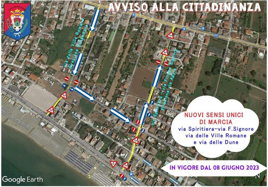 Scauri - Cambiano i sensi di marcia. Tutte le info