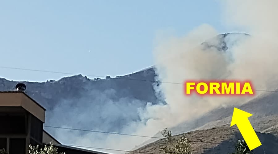 Formia: piromani in azione ai piedi del monte Redentore
