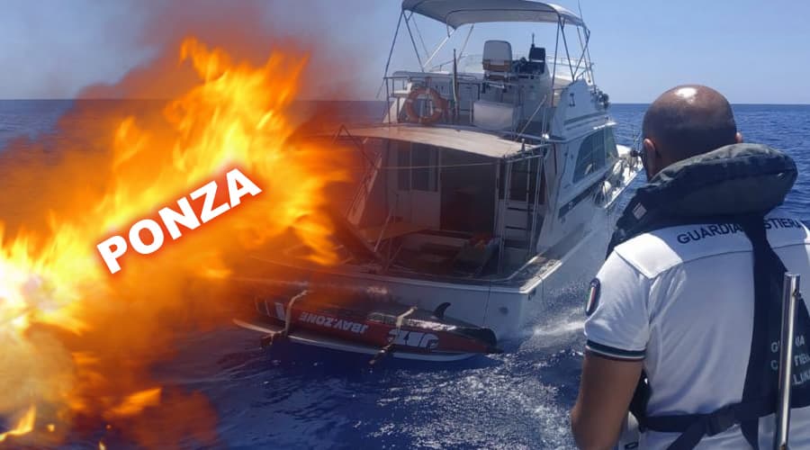 Ponza, incendio a bordo di una imbarcazione: l'intervento della Guardia Costiera