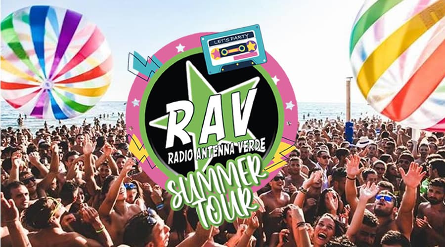 RAV Summer Tour: si parte il 15 luglio. La radio in spiaggia in diretta con musica animazione giochi e gadget
