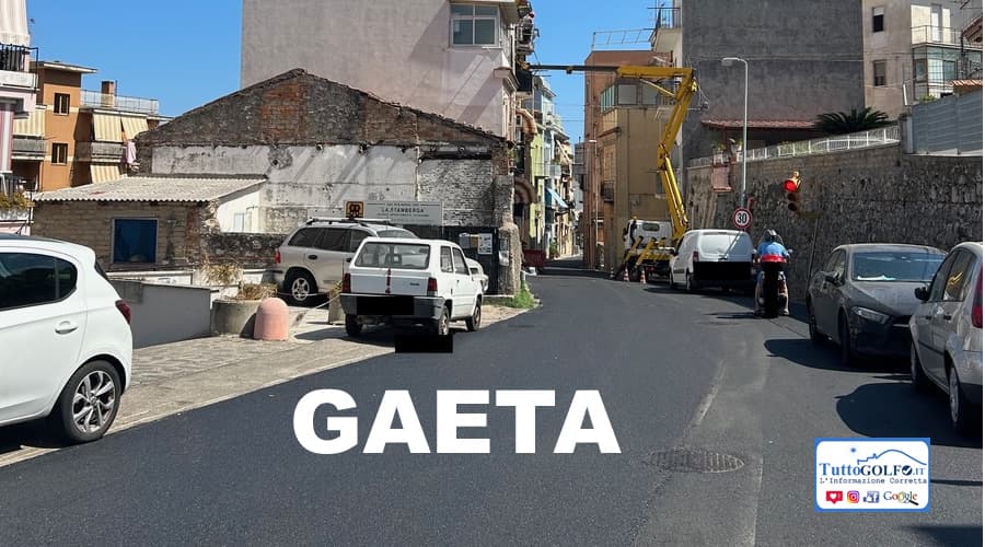 Gaeta: un nuovo manto stradale per via Sant'Agostino e via Monte Amiata