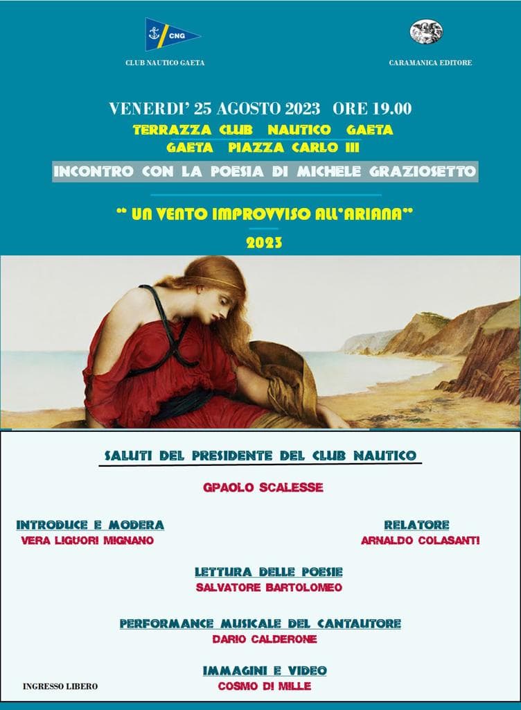 "Un vento improvviso all'Ariana". Nuove poesie di Michele Graziosetto.