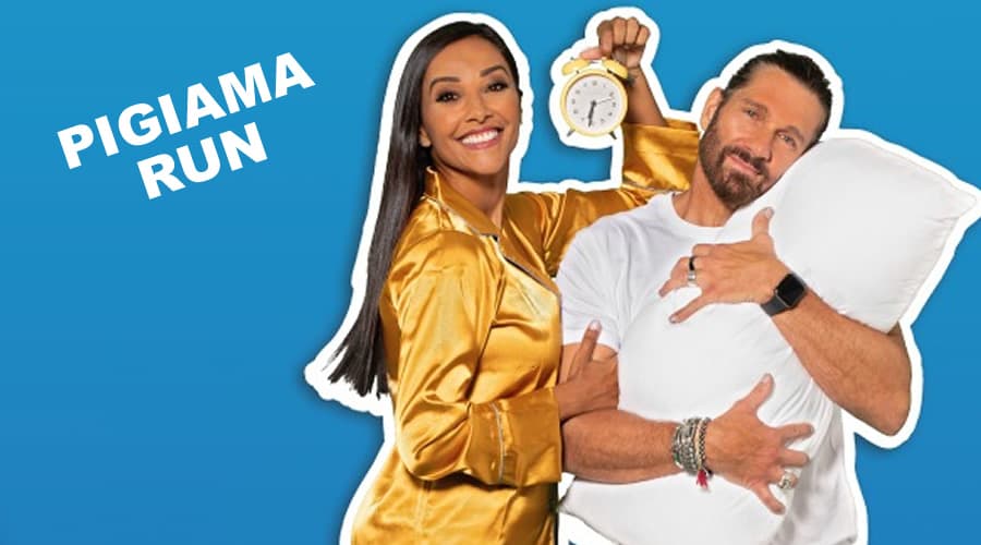 LILT: ai nastri di partenza il Pigiama Run con Edoardo Stoppa e Juliana Moreira
