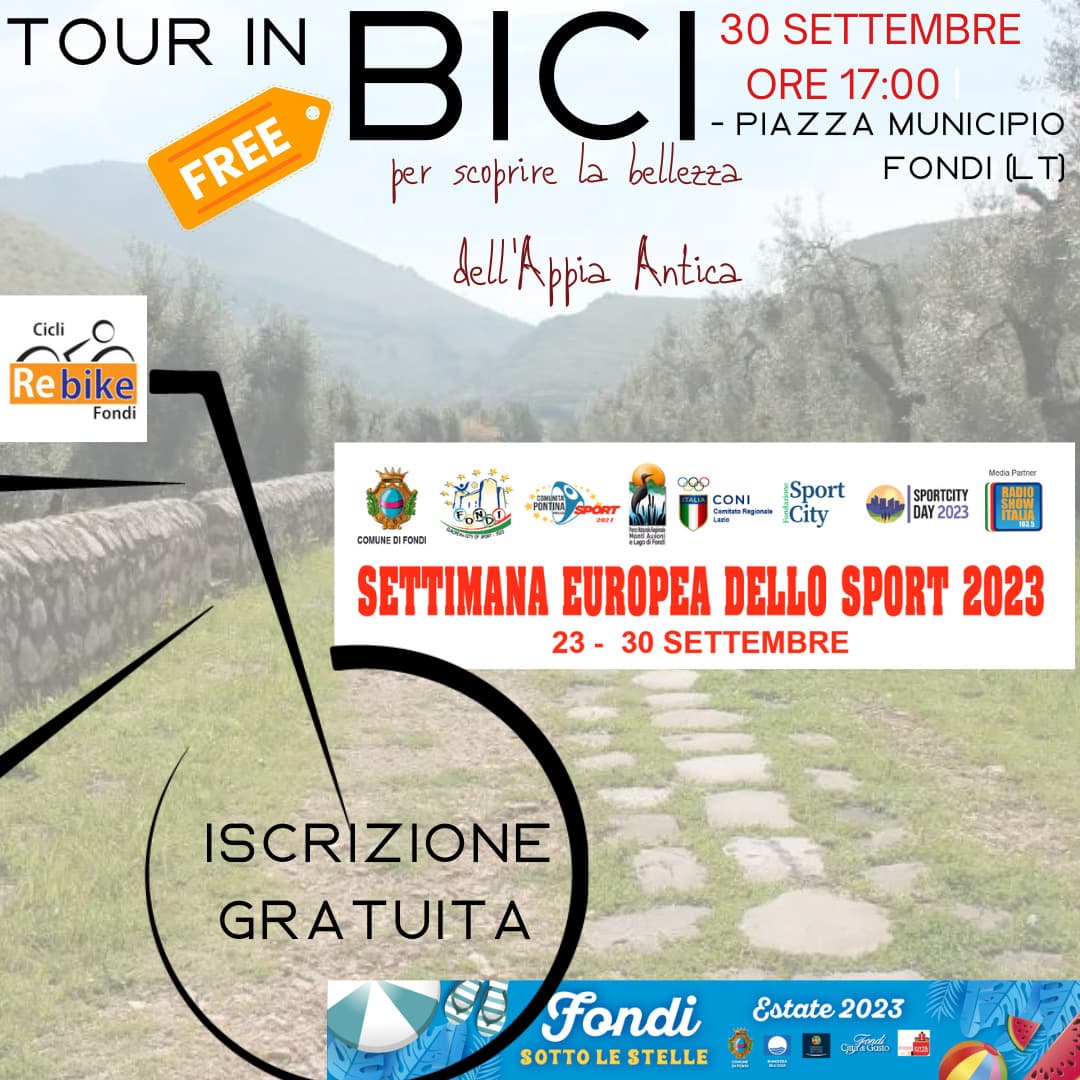 Dal 23 al 30 settembre torna a Fondi la “Settimana Europea dello Sport”