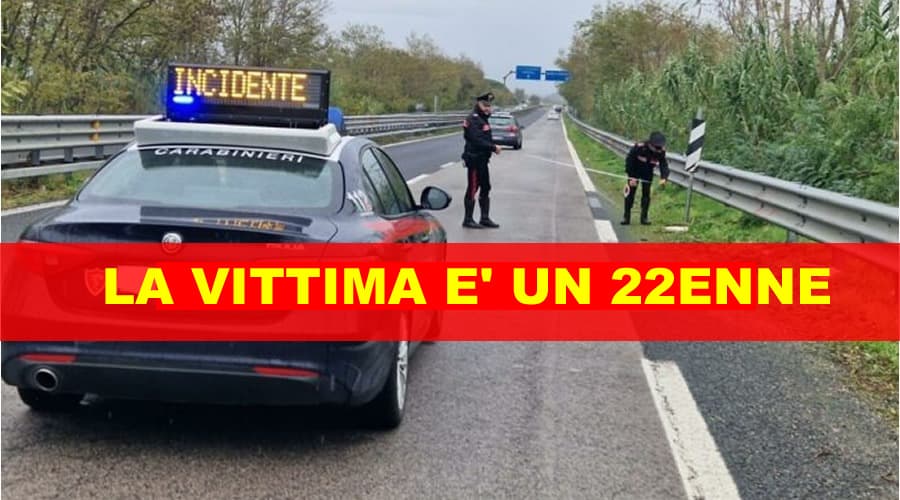 E' un 22enne di Scauri la vittima dell'incidente mortale a Minturno sulla variante Appia Formia-Garigliano