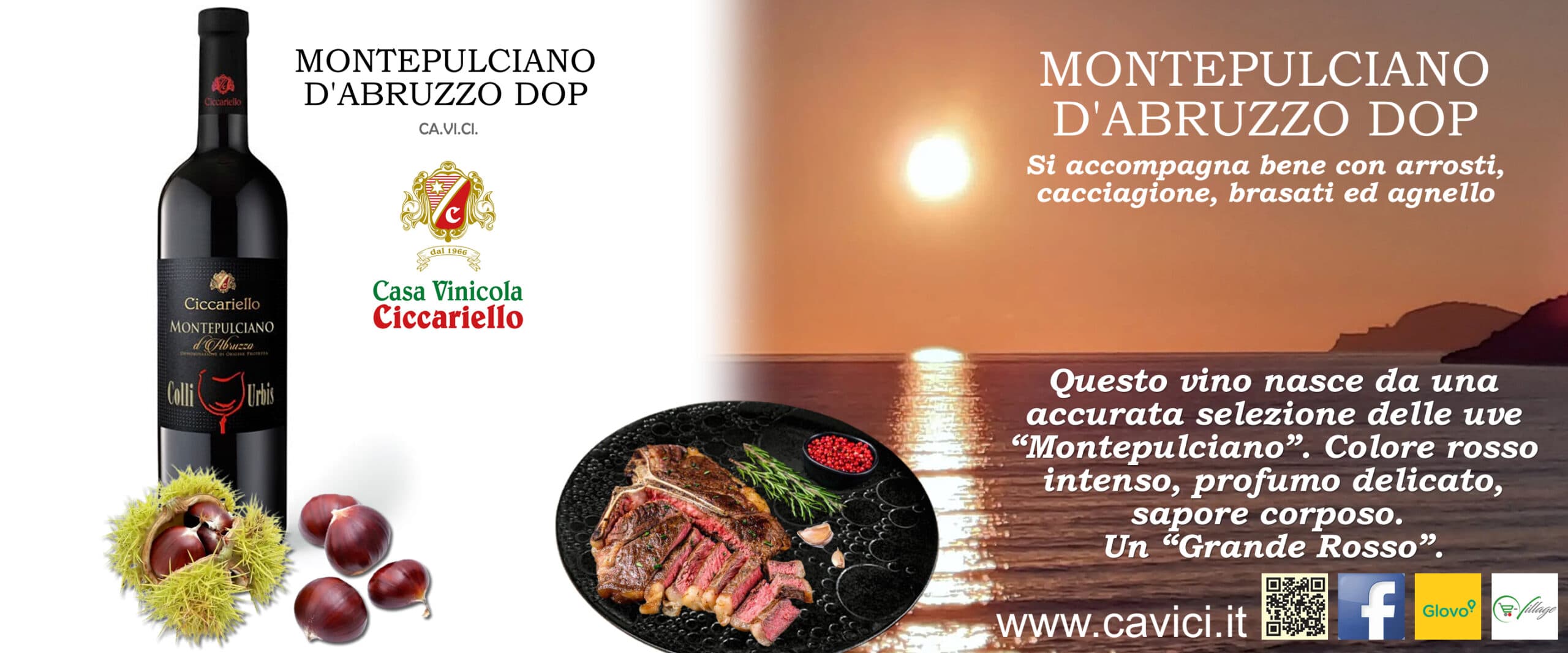 Montepulciano D'Abruzzo DOP CAVICI. "Un grande rosso" che accompagna bene arrosti e brasati