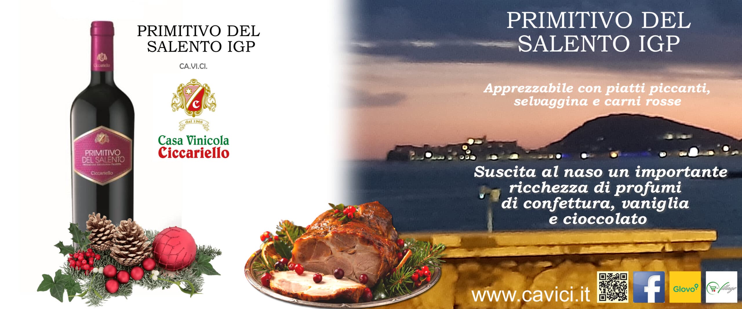 Primitivo del Salento IGP CAVICI, profumi di confettura, vaniglia e cioccolato
