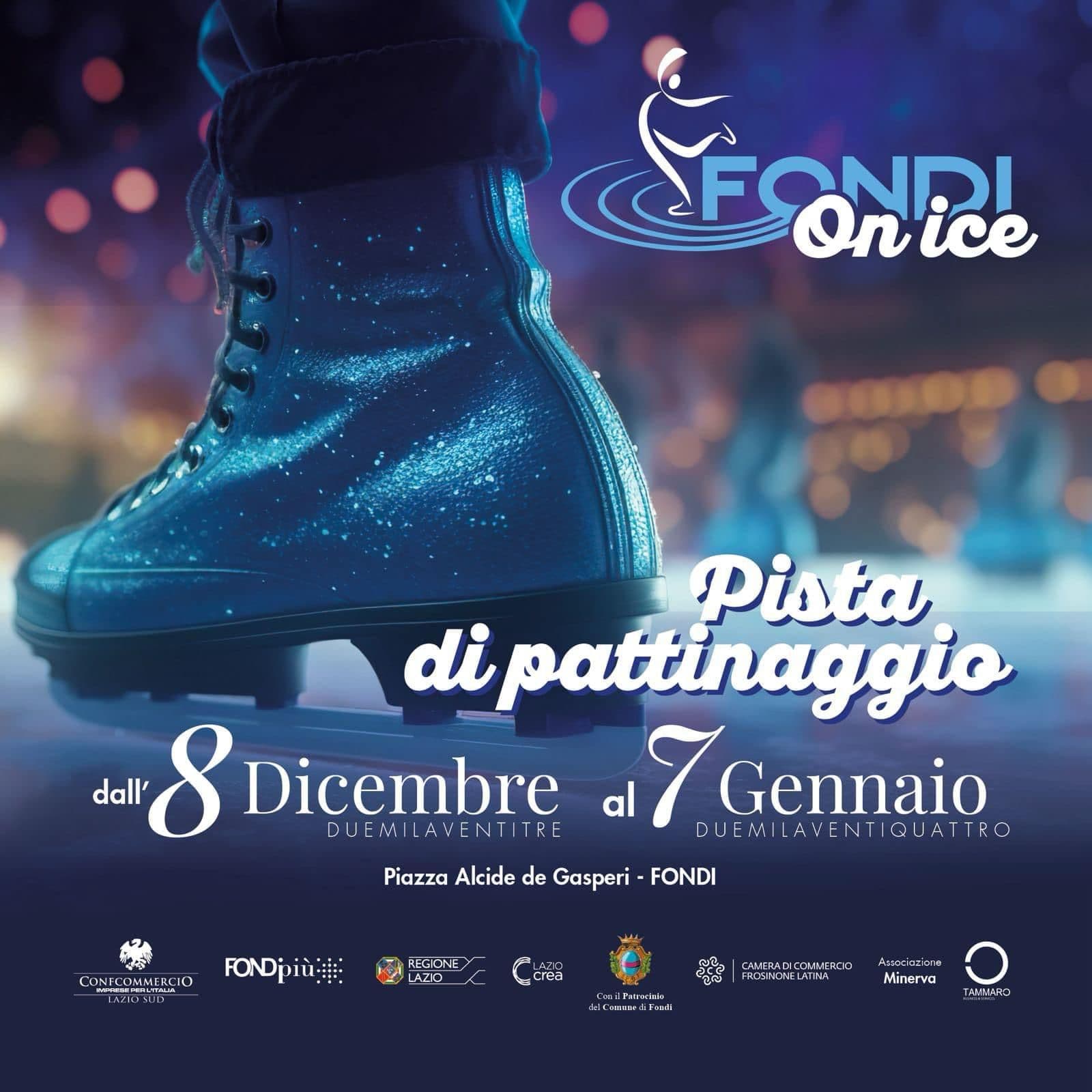 Fondi on ice - Pista di pattinaggio in Piazza De Gasperi: l’8 dicembre il taglio del nastro