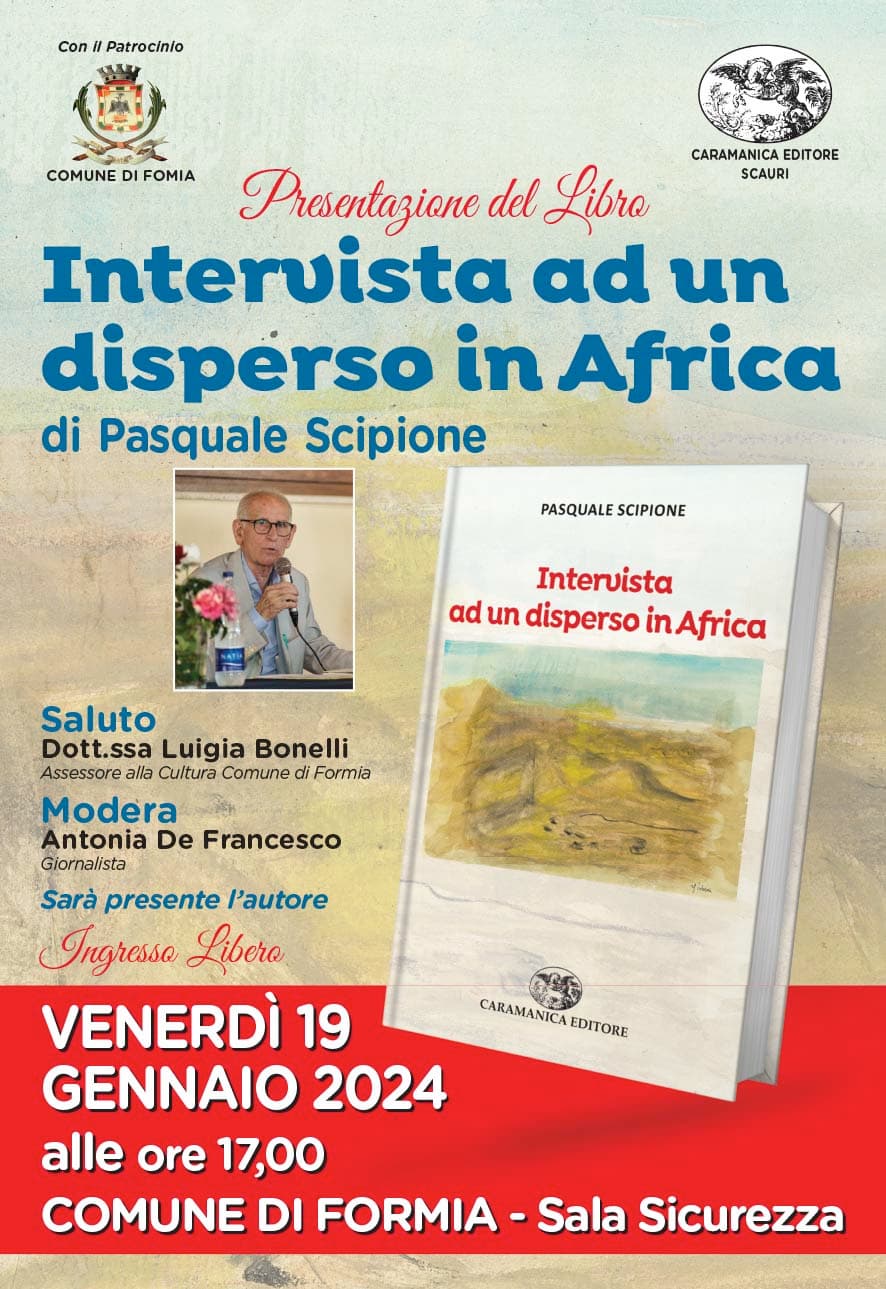Formia, presentazione del racconto "Intervista ad un disperso in Africa"