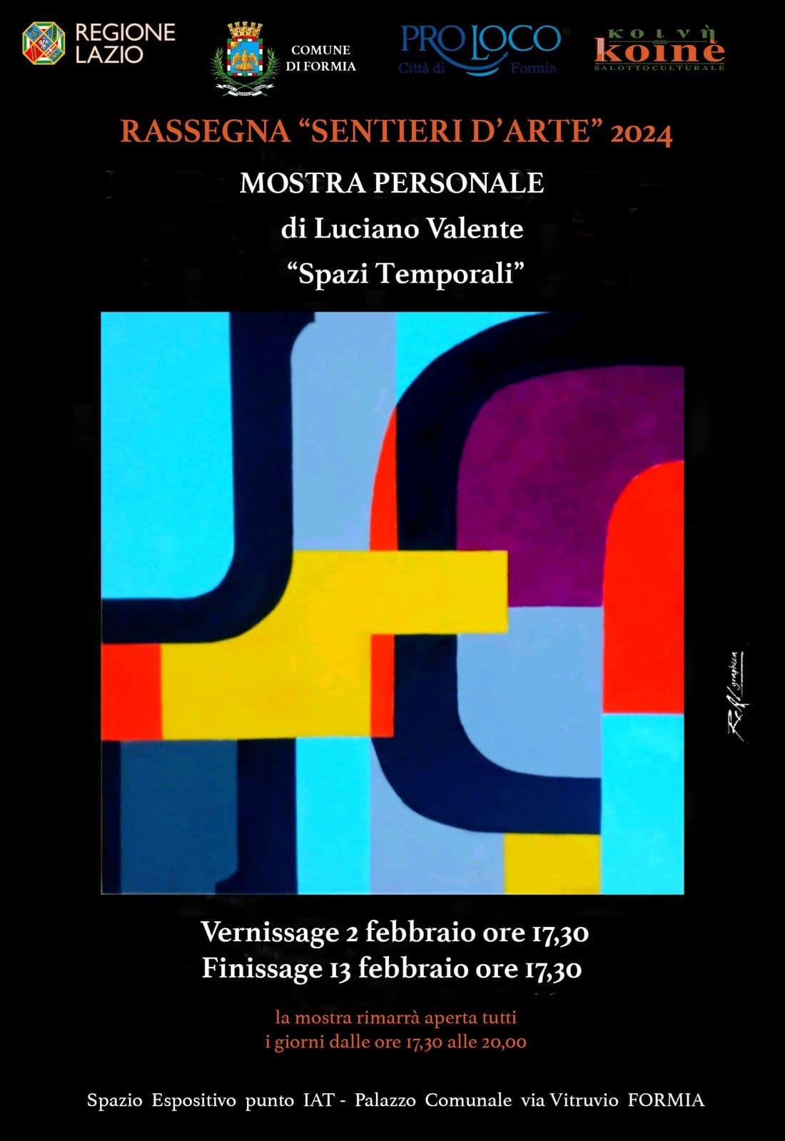 Formia, Vernissage: 2 febbraio alle ore 17:30