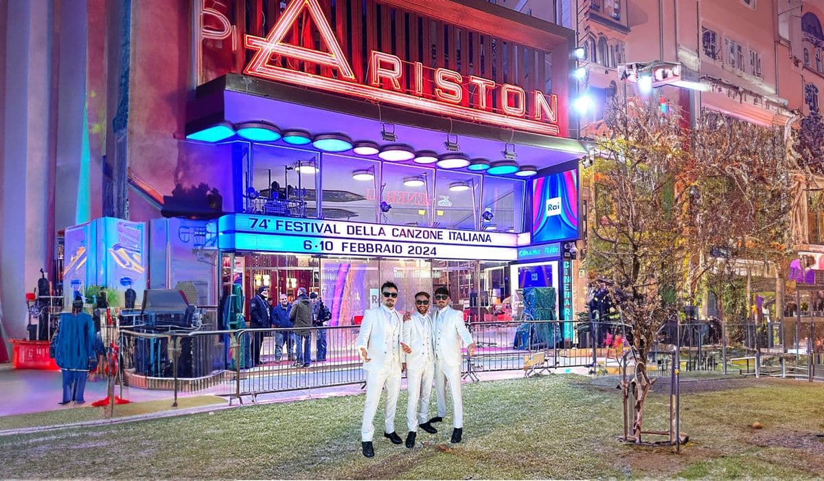 3 Brothers al Festival di Sanremo. Le immagini girano sul web