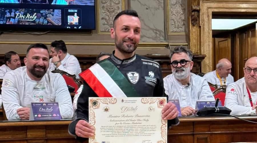 Minturno, Roberto Passaretta nominato "Ambasciatore del Gusto Doc Italy per la Carne"
