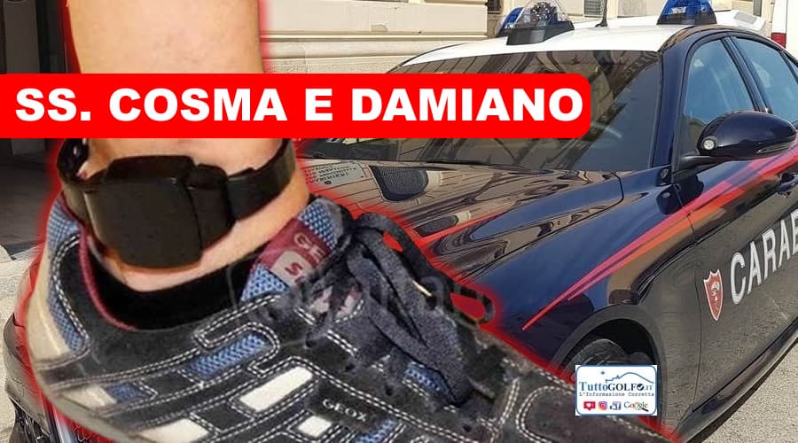 Applicato il braccialetto elettronico ad un 40enne di Santi Cosma e Damiano. La vicenda