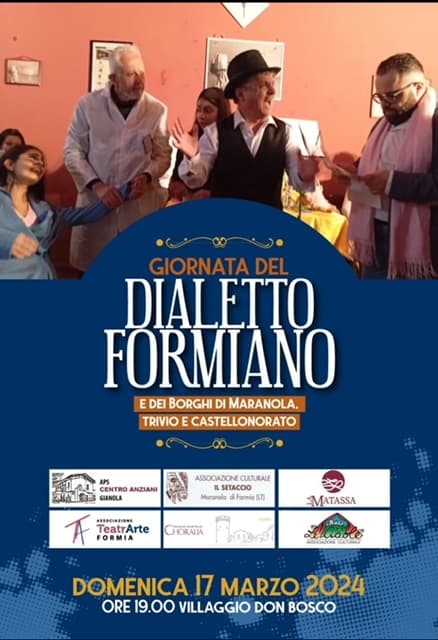 Pro Loco Città di Formia: tutto pronto per la giornata del dialetto, domenica 17 marzo ore 19, Villaggio don Bosco